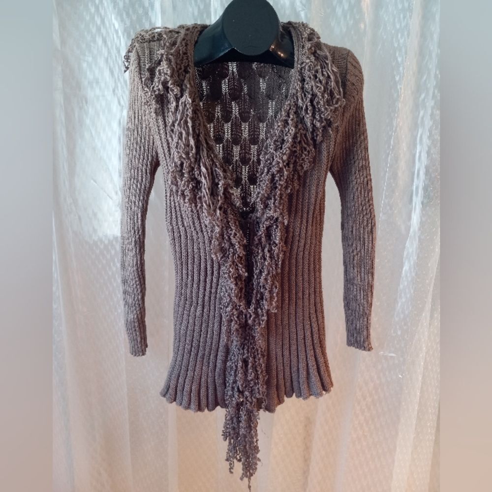 John Fashion Knit Cardigan Sweater Size Large